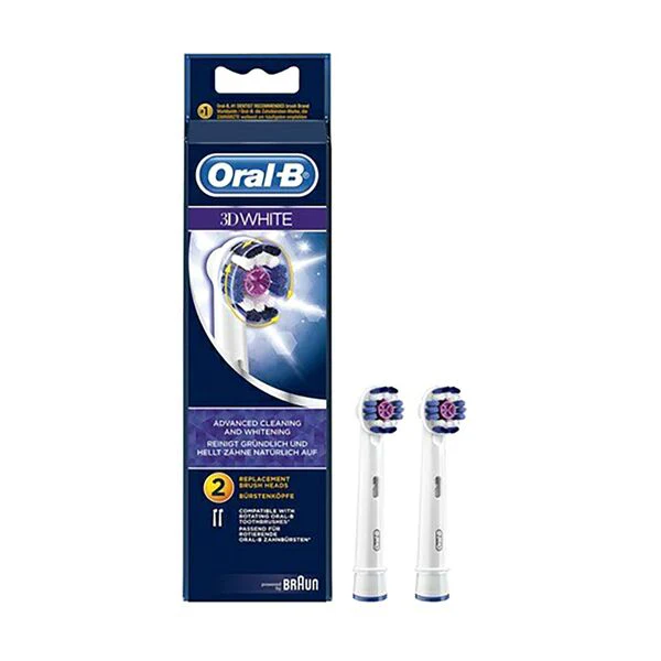 Braun Oral-B 3D Replacement Toothbrush Head 2-Piece White