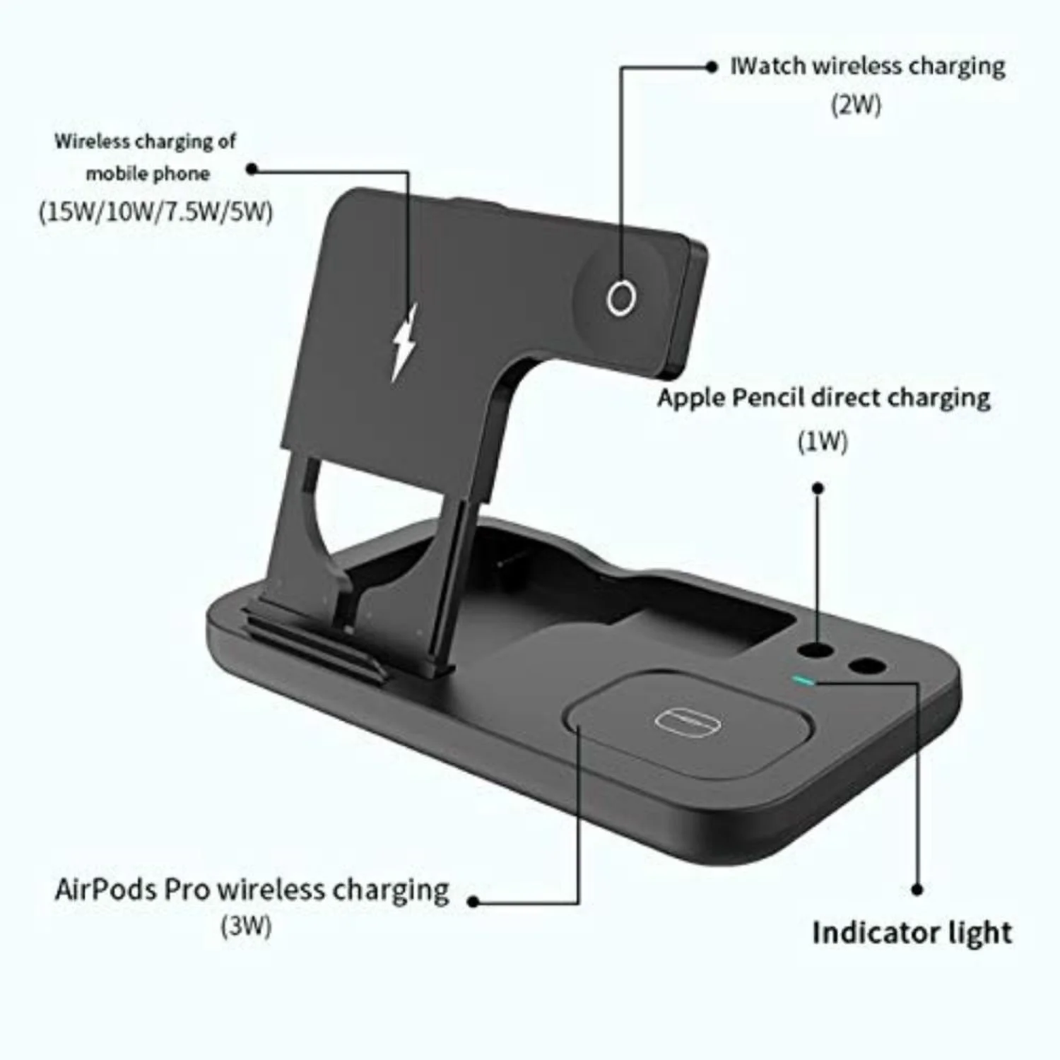 Brandtech 4 in 1 Wireless Charger Black - Image 3