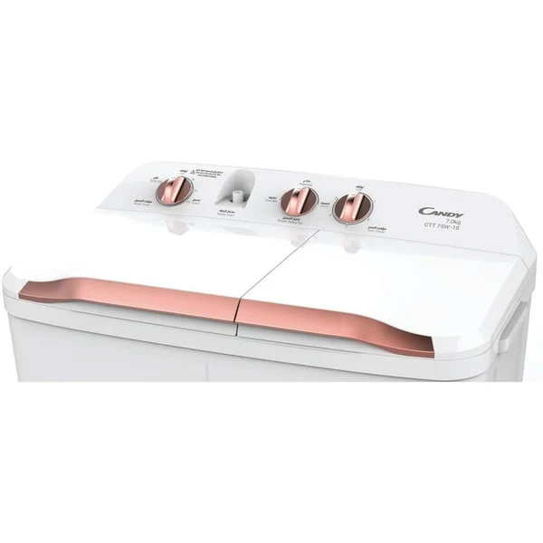 Candy 7kg Wash / 5.6kg Spin Twin Tub, White, CTT 75W-19 - Image 2