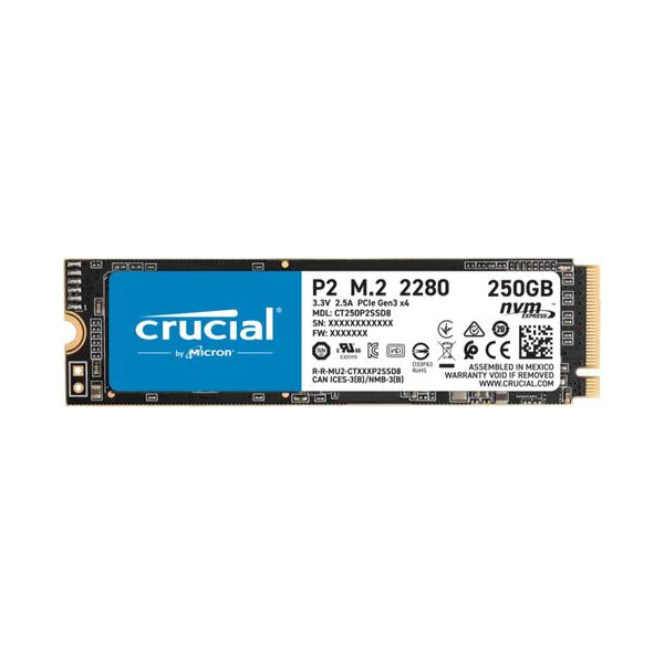 Crucial NVME 250GB Hard Disk Drive Multicolour