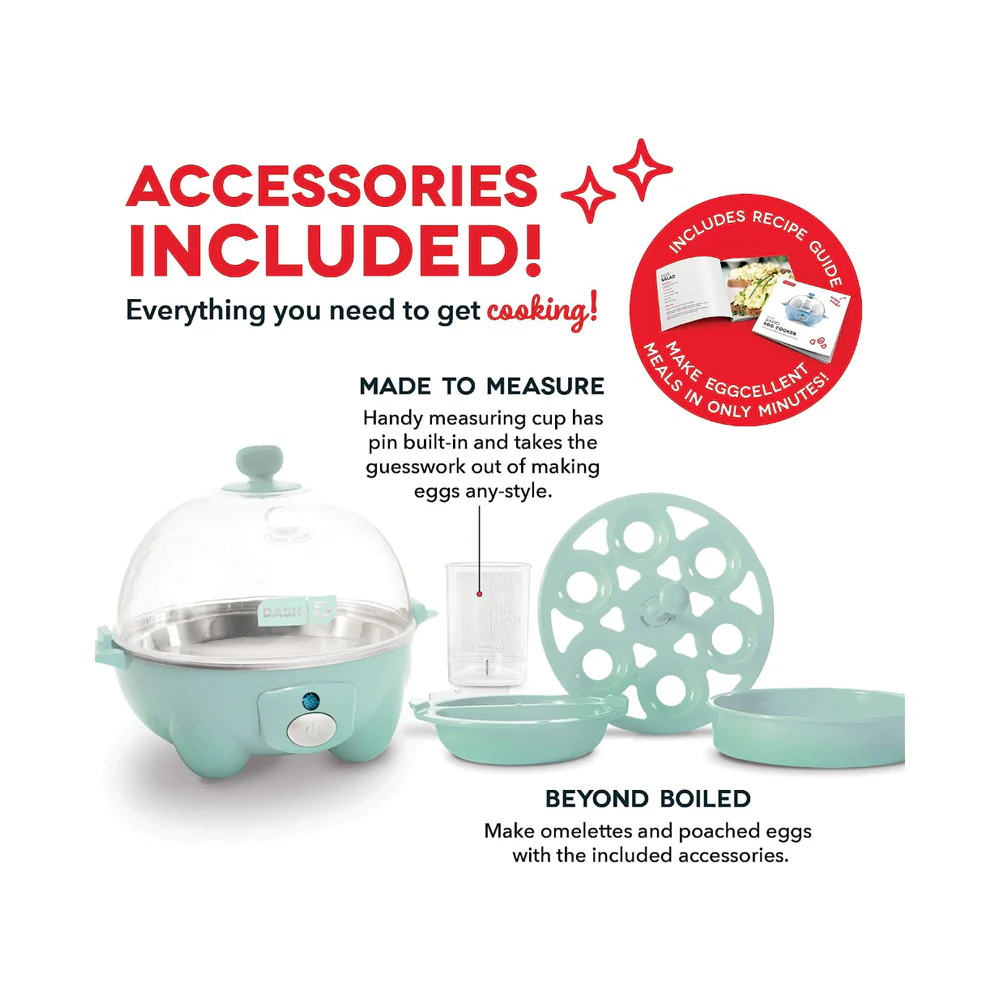 Dash 6 Egg Capacity Electric Egg Cooker Aqua - Image 5