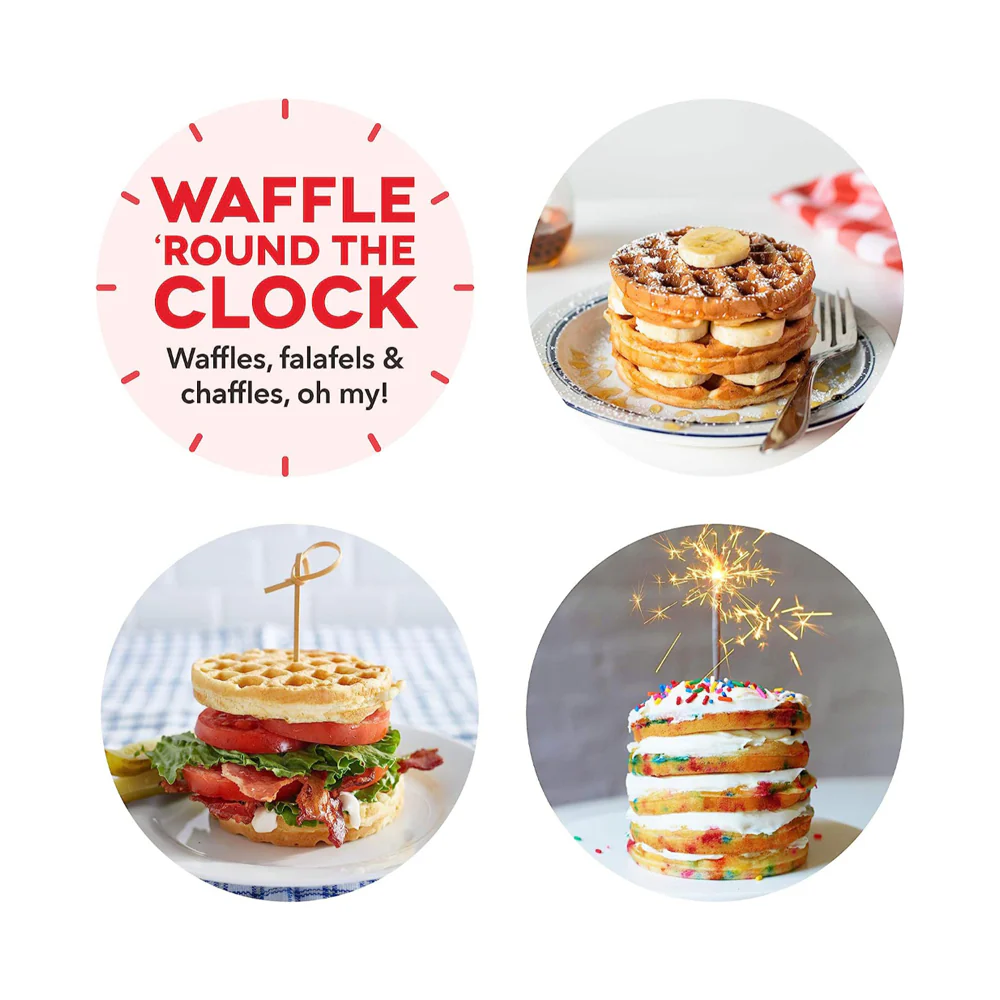 Dash Non-Stick Mini Waffle Maker Red - Image 5