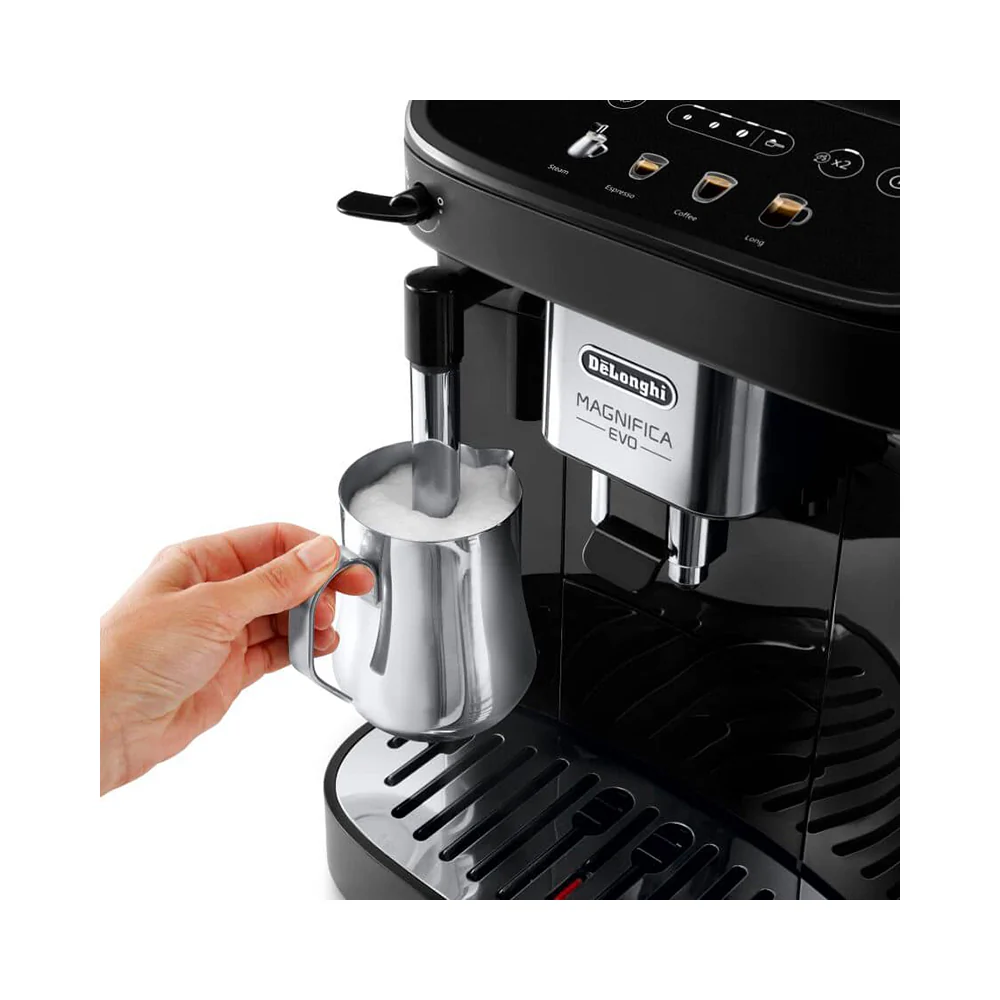 De'Longhi- Magnifica EVO Bean to Cup Fully Automatic Coffee Machine | Traditional Milk Frother | Built In Grinder | ECAM290.21.B | Black - Image 3