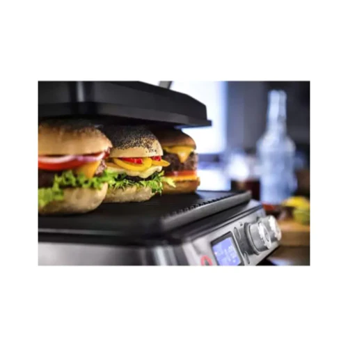 De'Longhi Contact Grill, Griddle Sandwich, Meat and Vegetables, Independent Thermostats and Dials, Sear Function, Dishwasher Safe, Steel Plates, 3 Cooking Positions, Acrylic, 2000W, CGH1012D - Image 4