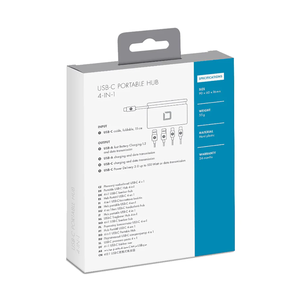 Dicota USB-C Hub 4-in-1 Universal Notebook Charger White - Image 6