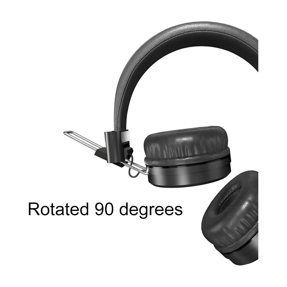 Dudao On-Ear 3.5mm Wired Headphones Black - Image 4