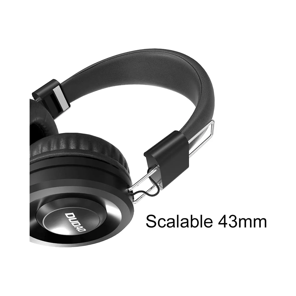 Dudao On-Ear 3.5mm Wired Headphones Black - Image 5