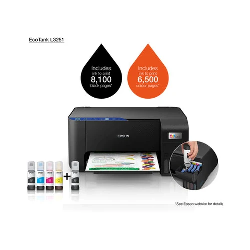 Epson EcoTank L3251 A4 All-In-One Ink Tank Printer Black - Image 5
