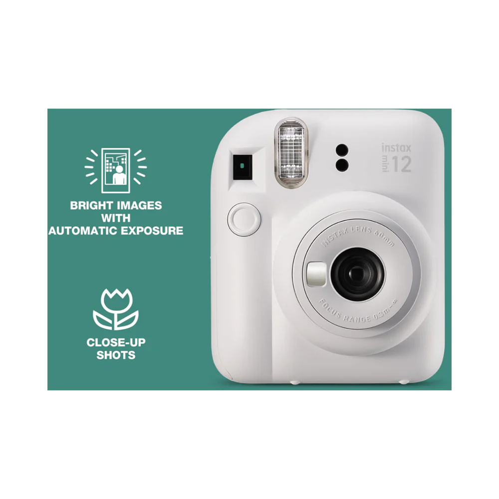 Fujifilm Instax Mini 12 Instant Camera Clay White - Image 5