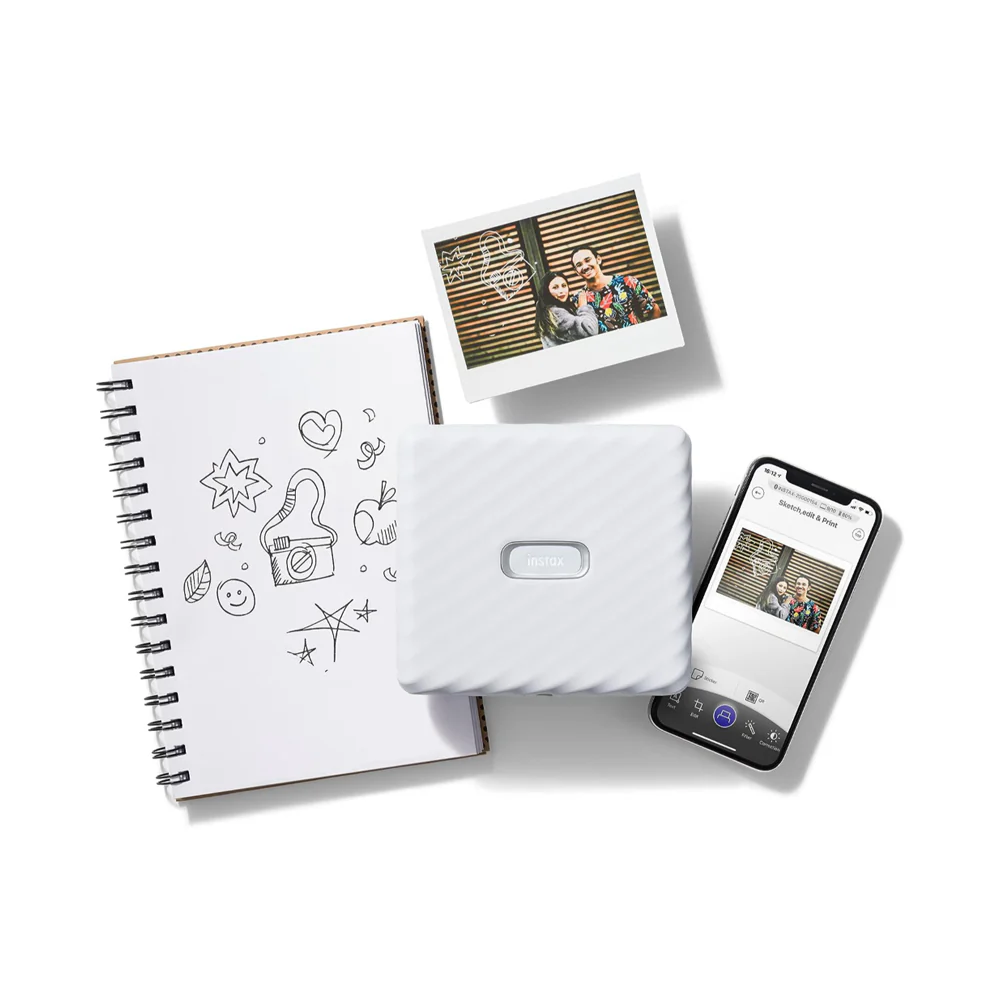 Fujifilm Instax Link Wide Smartphone Printer Ash White - Image 4