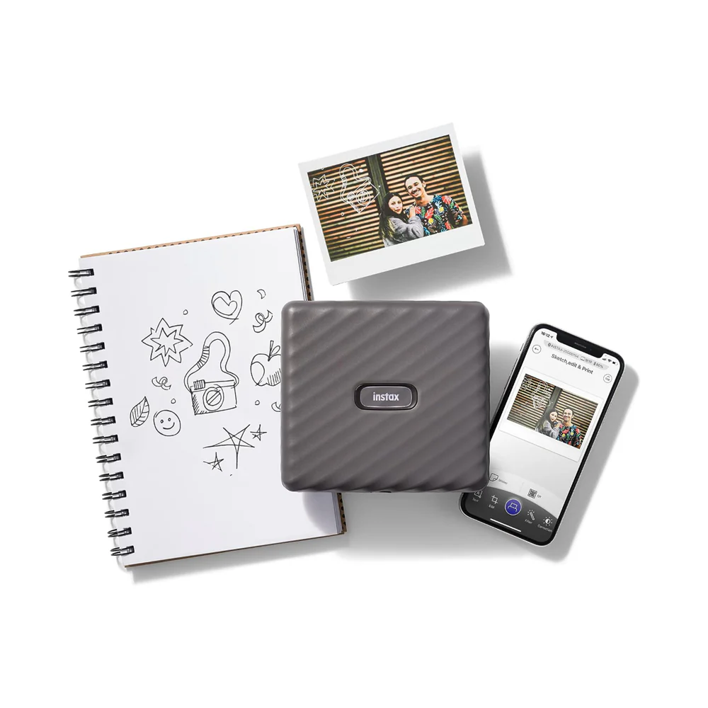Fujifilm Instax Link Wide Smartphone Printer Mocha Grey - Image 4