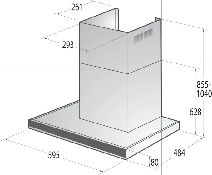 Gorenje Built-In Chimney Hood, T-shape, 60cm, Stainless Steel, WHT644EXGB - Image 5