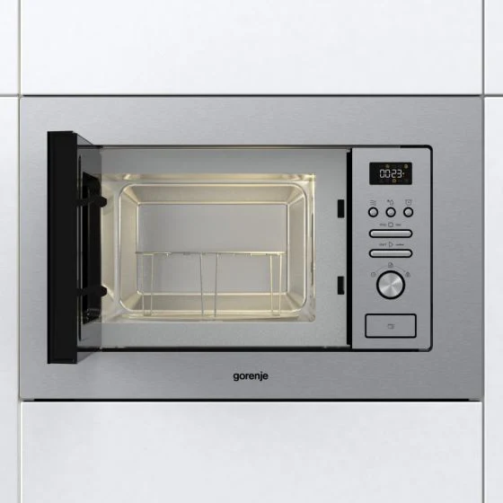 GORENJE BUILT-IN MICROWAVE WITH GRILL, 20 Liters,38.5 Width, STAINLESS STEEL – BM201AG1X - Image 2