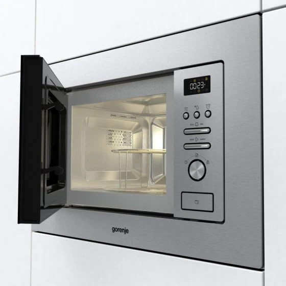 GORENJE BUILT-IN MICROWAVE WITH GRILL, 20 Liters,38.5 Width, STAINLESS STEEL – BM201AG1X - Image 3