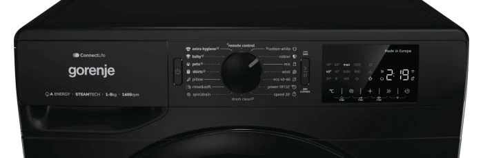 GORENJE Front Load Washing machine, 8 KG, Black, WPNEI84A1SWB - Image 4