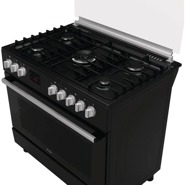 Gorenje, GGI9C20B, 90 cm Freestanding Gas Cooker, 105 Litres Multifunction Oven with Fan, Cast Iron Pan Support, One Hand Ignition, Catalytic Self Cleaning oven sides, Matt Black, 1 Year Warranty - Image 5