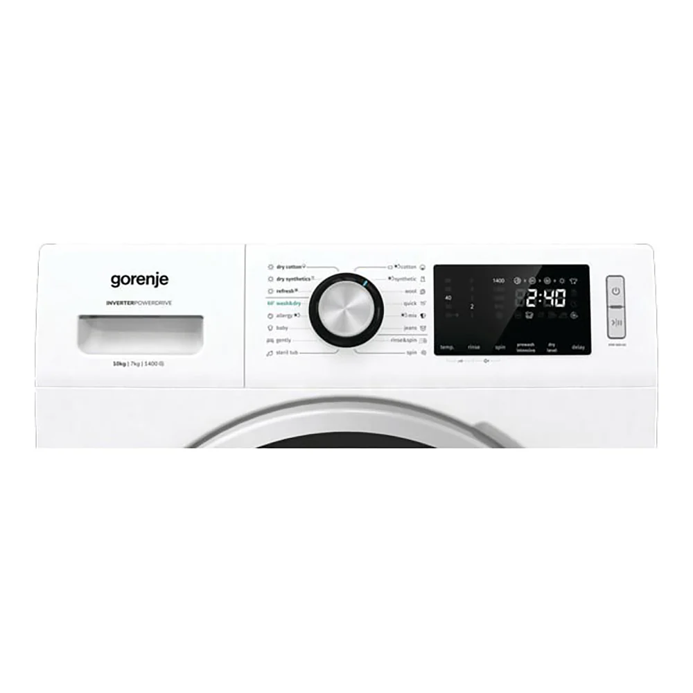 Gorenje Front Load Washer and Dryer 10+6Kg White WD10514WS - Image 5