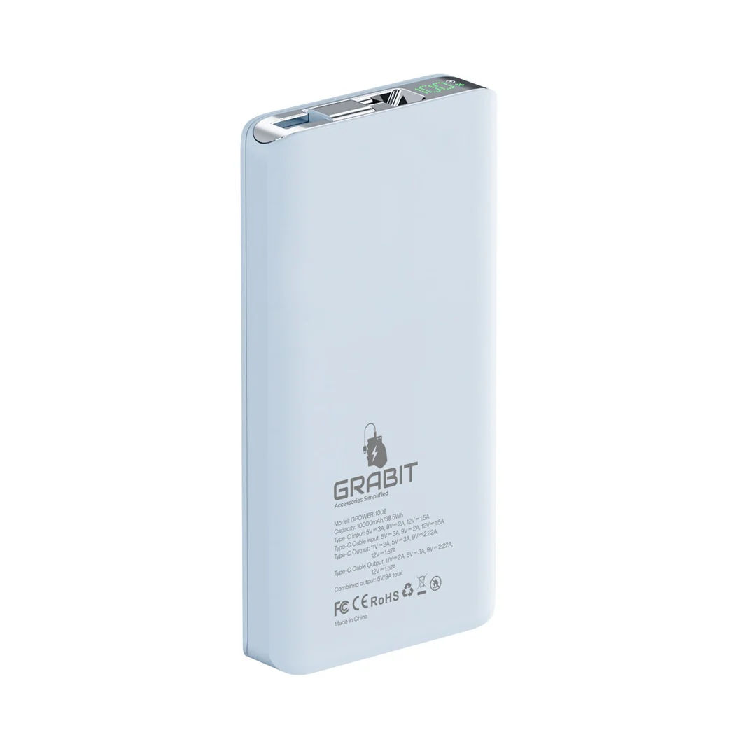 GRABIT GPOWER -100E PWR 10KMAH PD  BLU