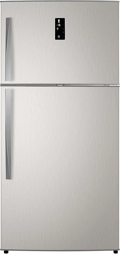 Gree Top Mount Refrigerator 500 Litre, No-Frost, Inverter Compressor, Tempered glass, Digital Control, Silver, GRF-665SSI