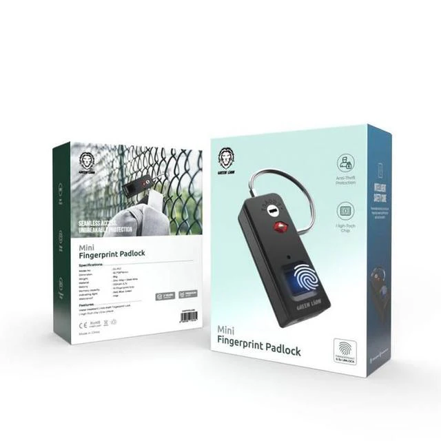 Green Lion Mini Fingerprint Padlock - Image 2