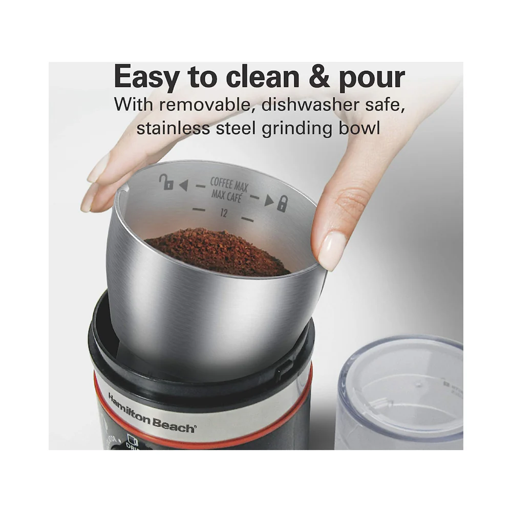 Hamilton Beach 14 Cup Coffee Grinder Black - Image 5