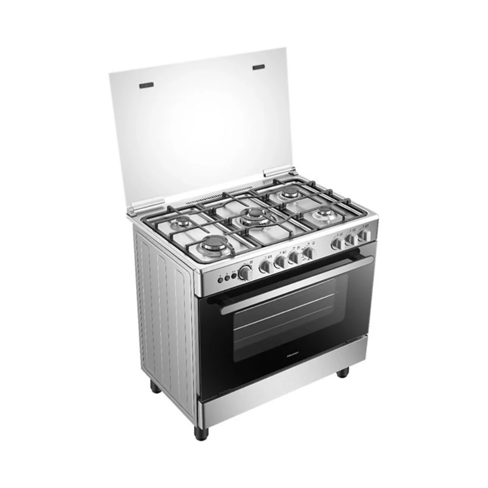 Hisense Free Standing 5 Burner Gas Cooker Silver HFG90335RX - Image 2