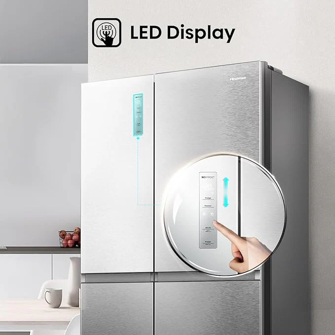 Hisense Side by Side Smart Refrigerator, 869L, Inox color, RS3N668SAI3 - Image 4