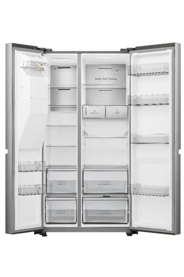 Hisense Side by Side Refrigerator, 601 L, Stainless steel, RS5P819STC - Image 2