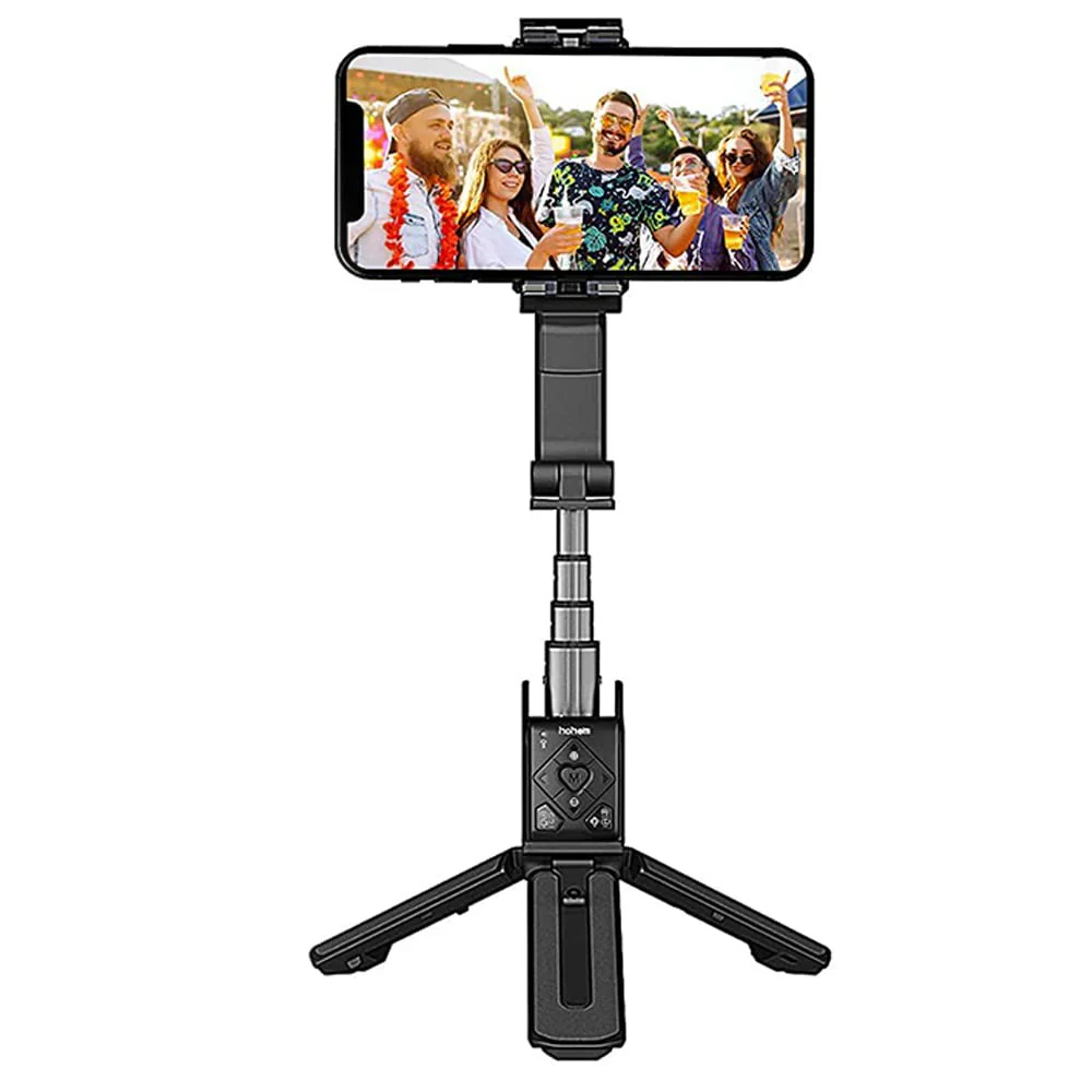 Hohem Isteady Q Selfie Stick Tripod W/Extendable Stick With Remote Black