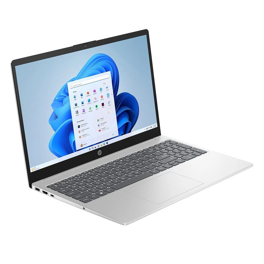 HP 15-FC0047NE Laptop, AMD R5-7000 R5-7520U, 8GB RAM, 512GB SSD, AMD Radeon, 15.6 Full HD, Windows 11 Home, Natural Silver - Image 2