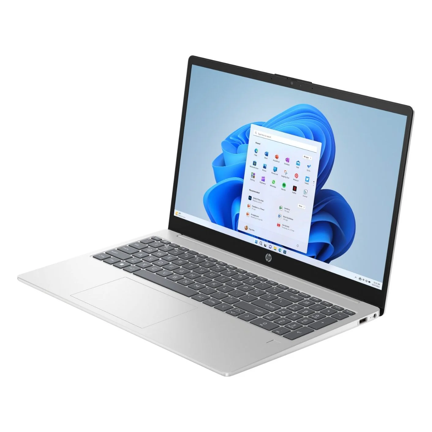 HP HP 15 15-FD0109NE  Laptop, Intel 12th Gen i7-1255U, 16GB RAM, 512GB SSD, Intel Iris Xe , 15.6 Full HD, Windows 11 Home, Natural Silver - Image 3
