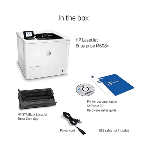 HP LaserJet Enterprise Monochrome Printer White - Image 5