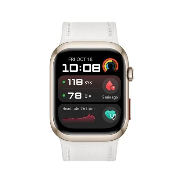 Huawei Watch D2, LCA-B10, Gold with White Composite Leather Strap + Weighing Scale - Image 2
