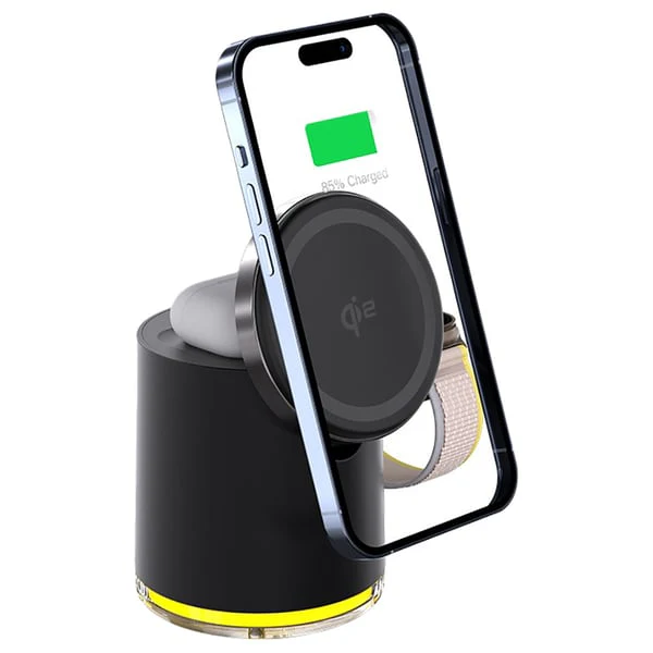 Inet 4-in-1 MagSafe Wireless Charger INC16WI15W Black - Image 4