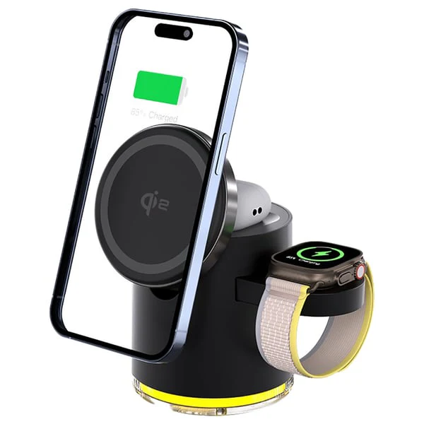 Inet 4-in-1 MagSafe Wireless Charger INC16WI15W Black - Image 5