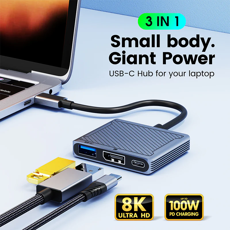 Inet Giant Power 3-in-1 Hub, INHU8KVT300 - Image 3