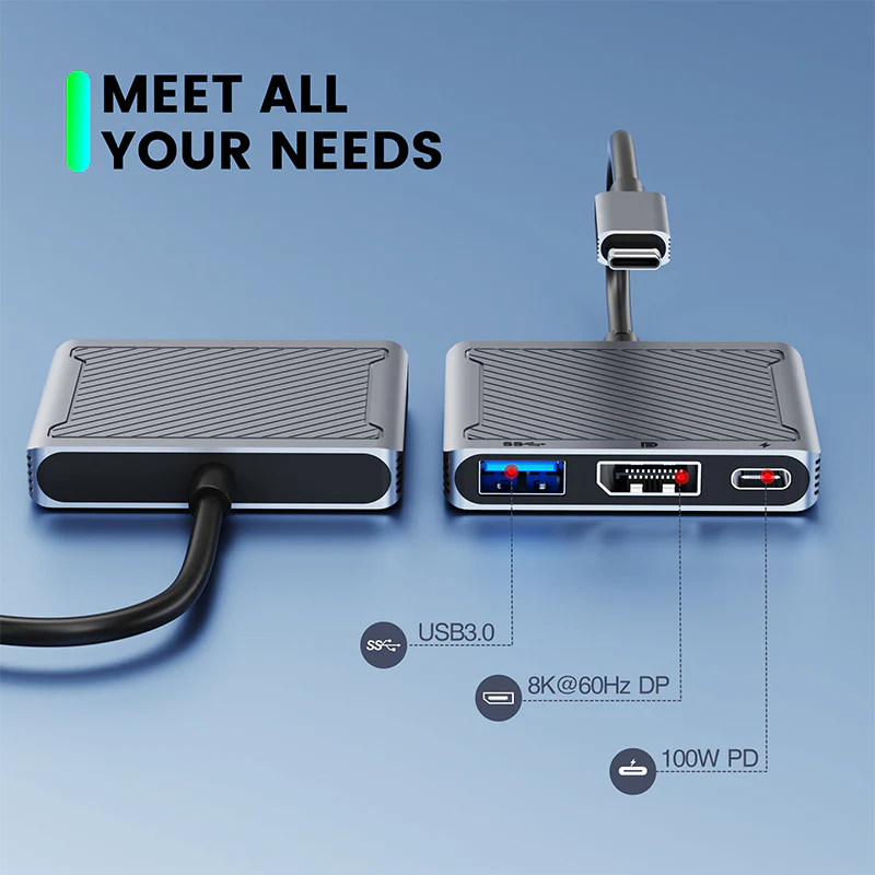 Inet Giant Power 3-in-1 Hub, INHU8KVT300 - Image 4