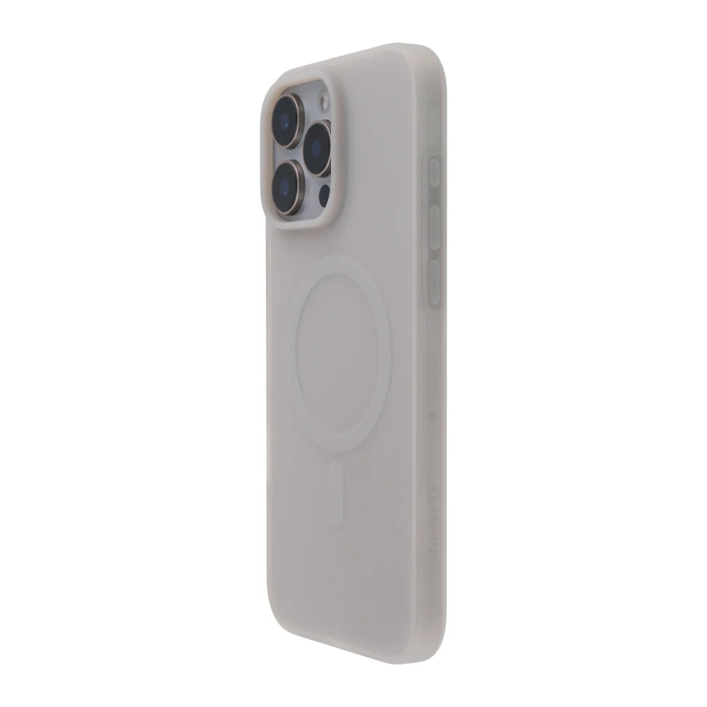 Infinyty Airify Ultra-Thin Semi-Transparent Silicone MagSafe Case iPhone 16 Pro Max, Dark Grey - Image 4