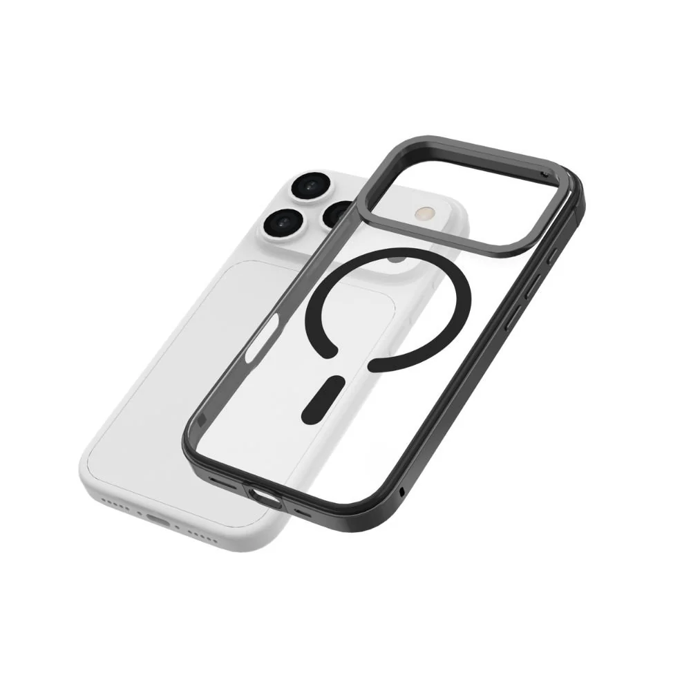Infinyty Cirra Clear Case with Metallic Accents iPhone 17 Pro Max, Black - Image 2