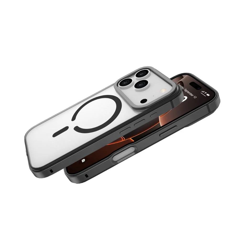 Infinyty Cirra Clear Case with Metallic Accents iPhone 17 Pro Max, Black - Image 4