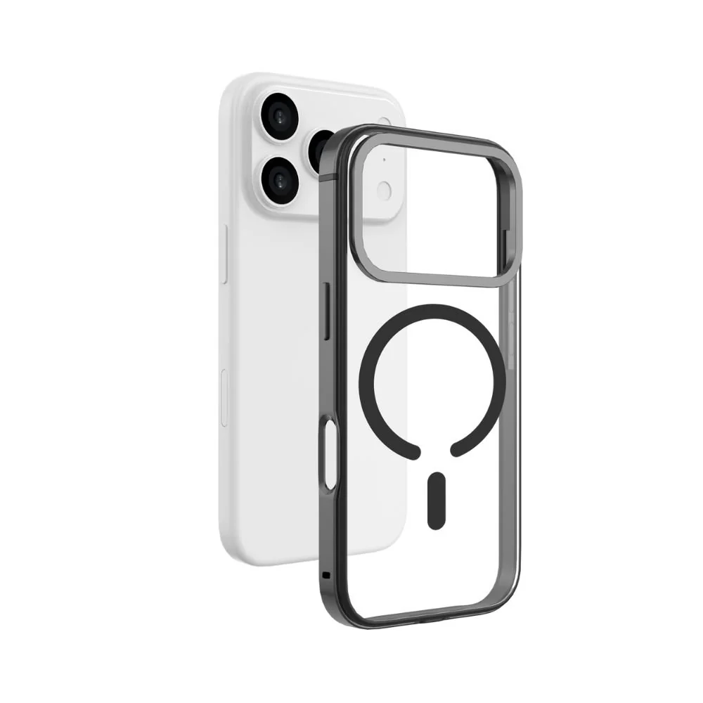 Infinyty Cirra Clear Case with Metallic Accents iPhone 17 Pro Max, Black - Image 5