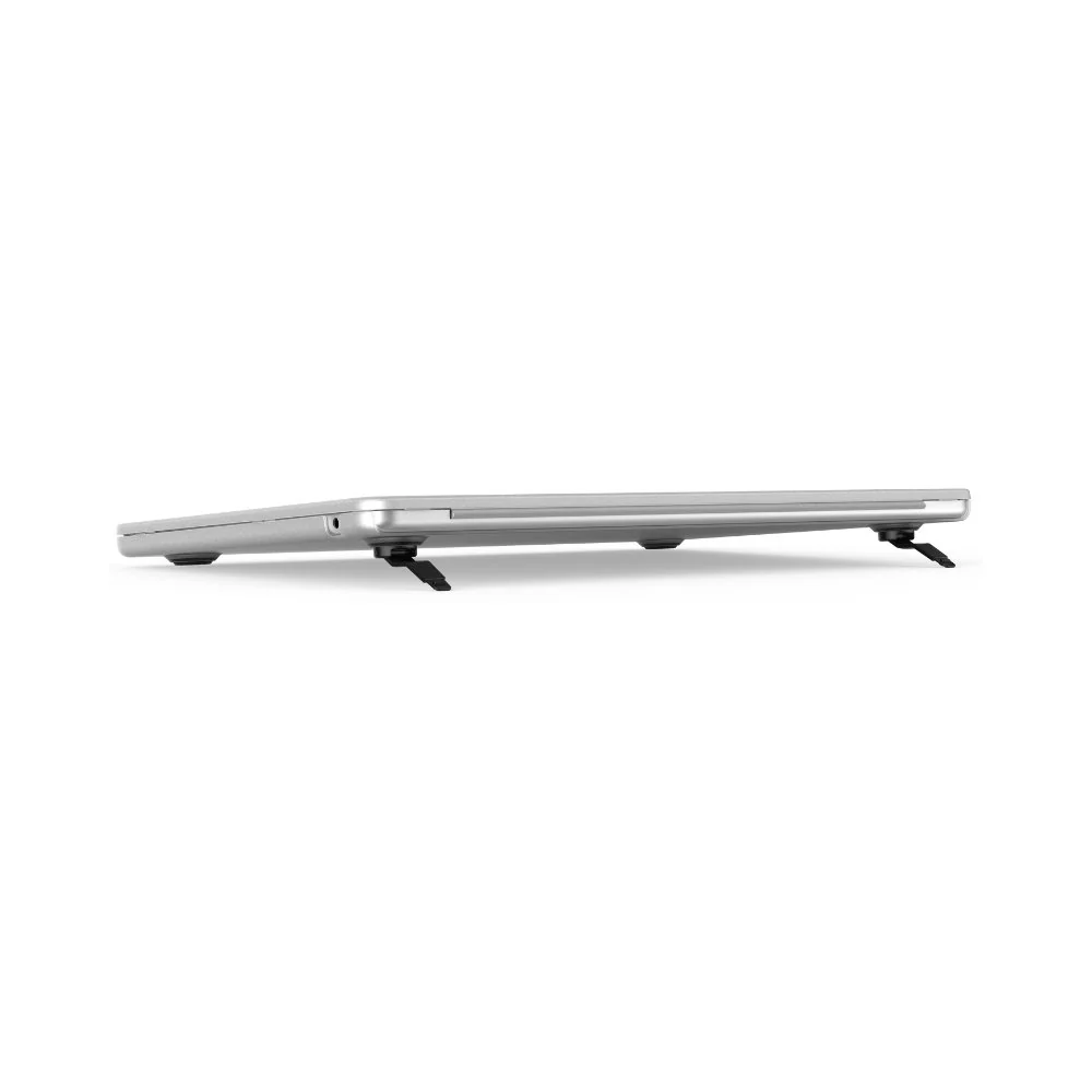 Infinyty Clarix Clear MacBook Case with Foldable Kickstand MacBook Air 13.6-inch (2024) Matte Clear - Image 3