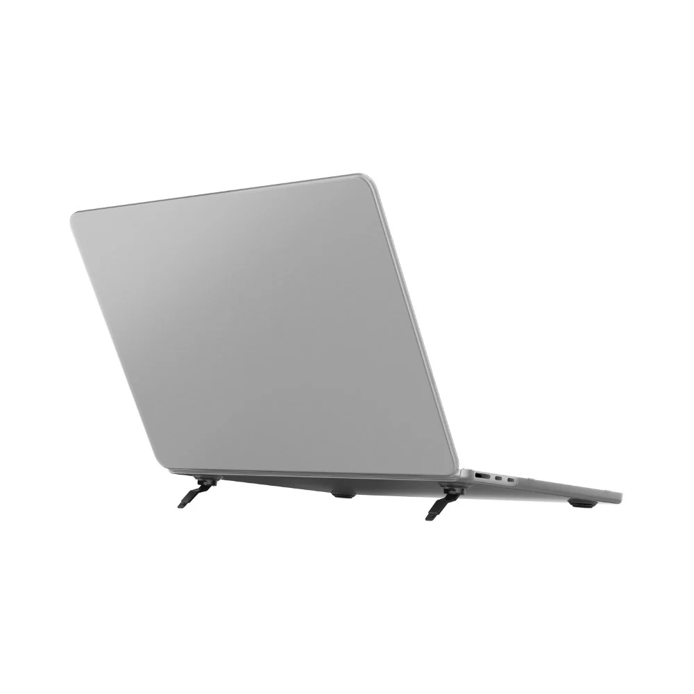 Infinyty Clarix Clear MacBook Case with Foldable Kickstand MacBook Air 13.6-inch (2024) Matte Clear - Image 4