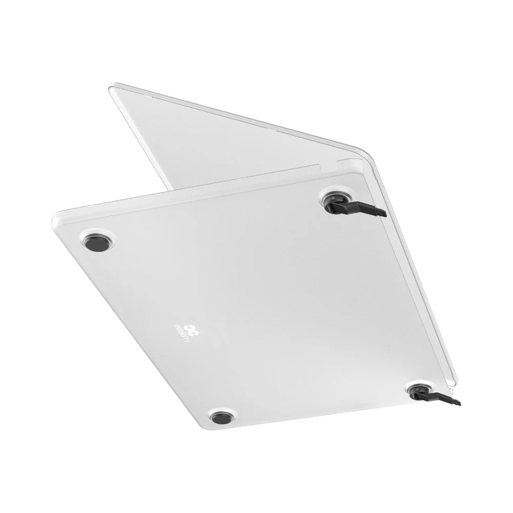 Infinyty Clarix Clear MacBook Case with Foldable Kickstand MacBook Air 13.6-inch (2024) Matte Clear - Image 5