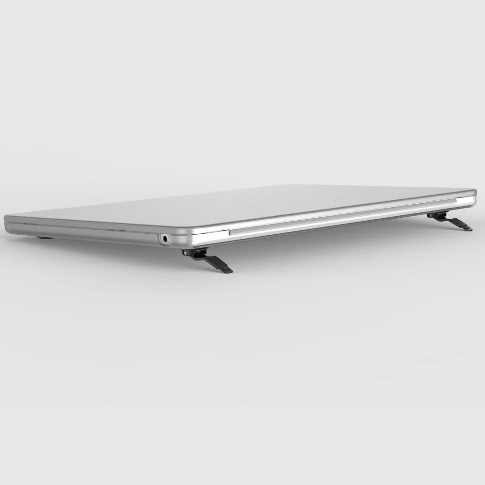 Infinyty Clarix Clear MacBook Case with Foldable Kickstand MacBook Air 13.6-inch (2024) Matte Clear - Image 6