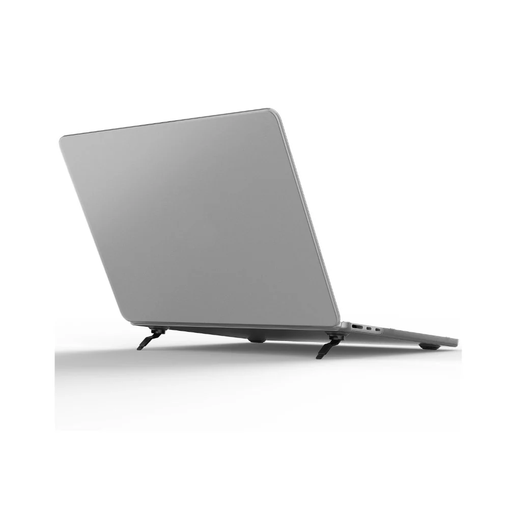 Infinyty Clarix Clear MacBook Case with Foldable Kickstand MacBook Air 13.6-inch (2024) Matte Clear - Image 8