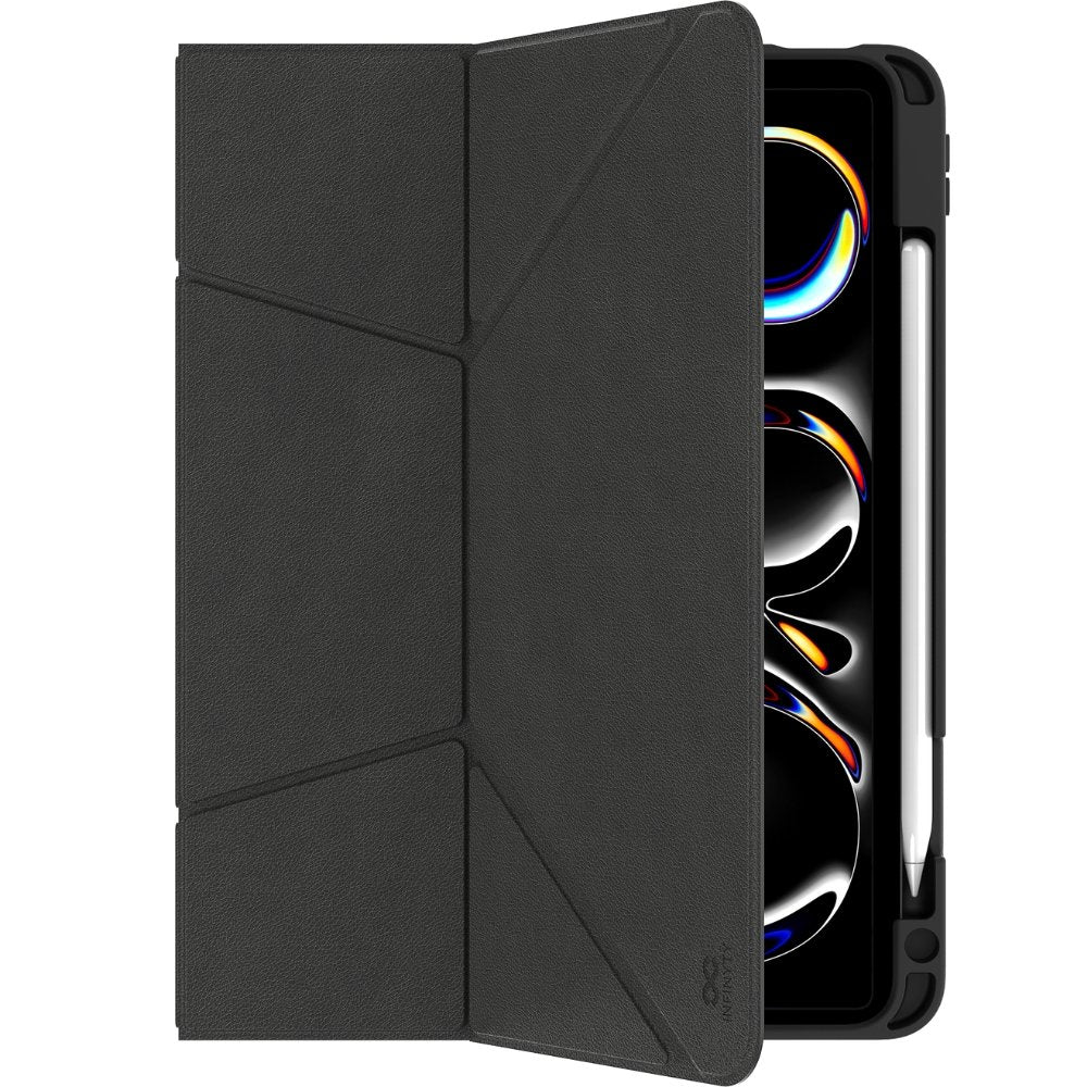Infinyty Exalt iPad Case with High Rise Tri-Fold Stand iPad Pro 11-inch (2024) Black - Image 2