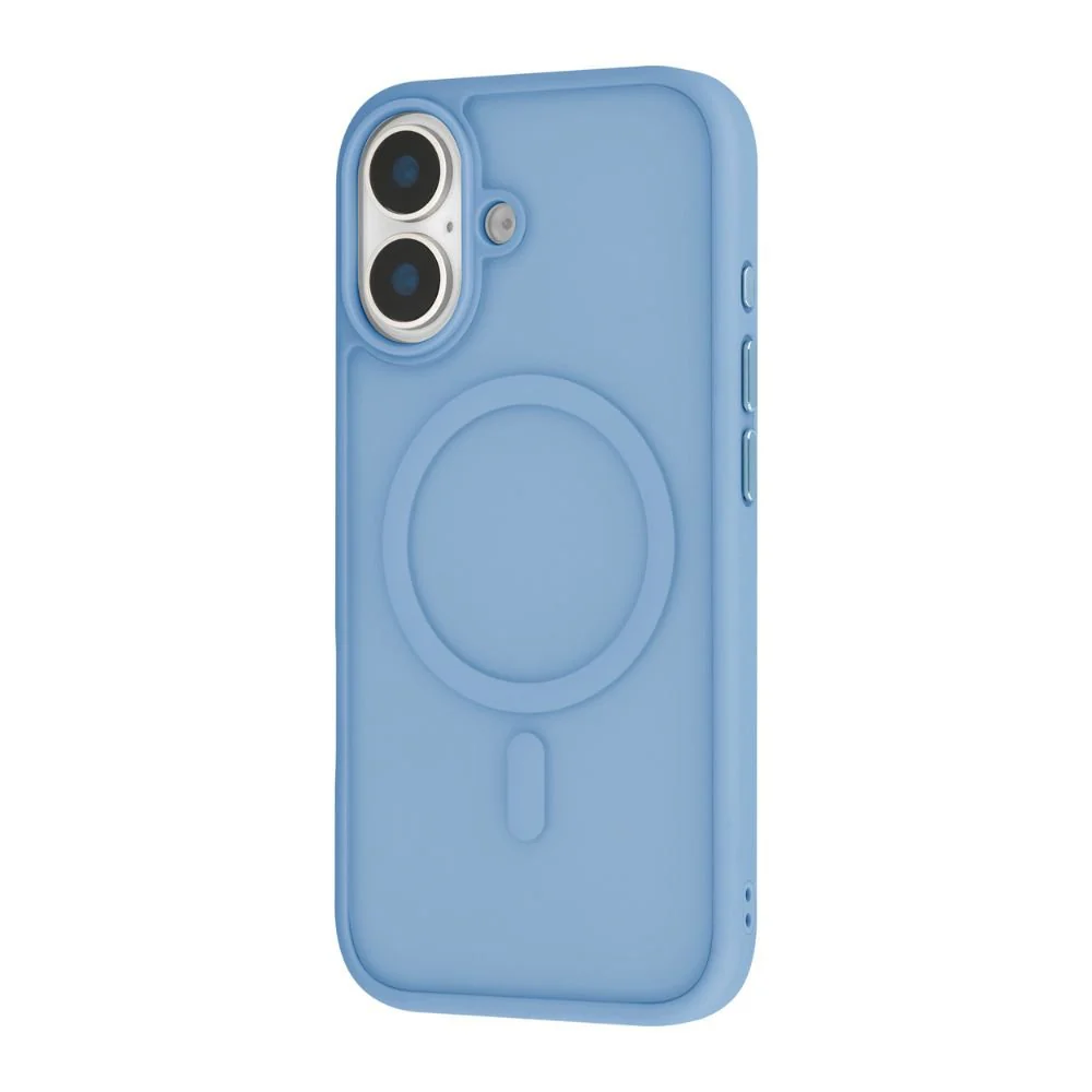 Infinyty Gleam Hybrid Matte Soft Touch MagSafe Case for iPhone 17, Blue - Image 2