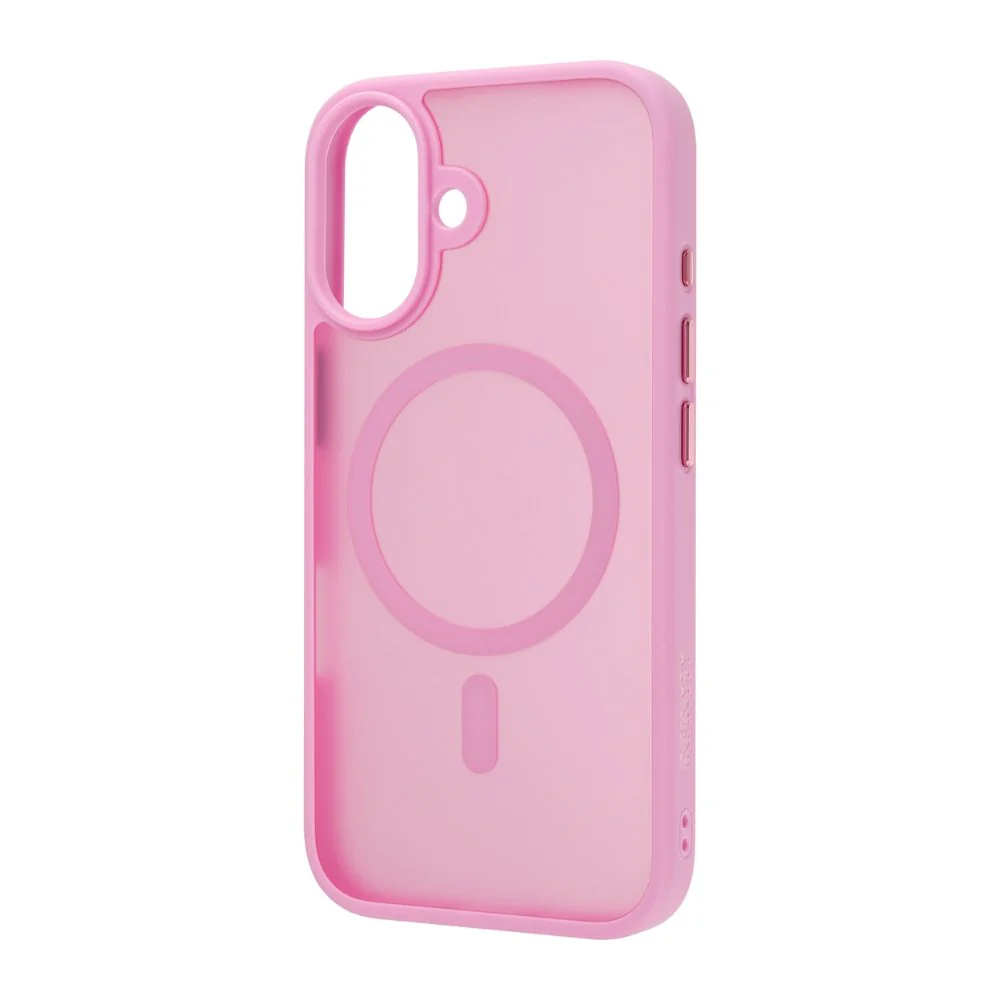 Infinyty Gleam Hybrid Matte Soft Touch MagSafe Case iPhone 16, Pink - Image 3