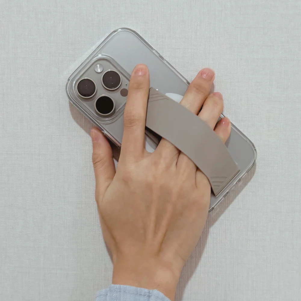 Infinyty GripX Transparent Case with Natural Titanium Grip for iPhone 16 Pro - Image 2